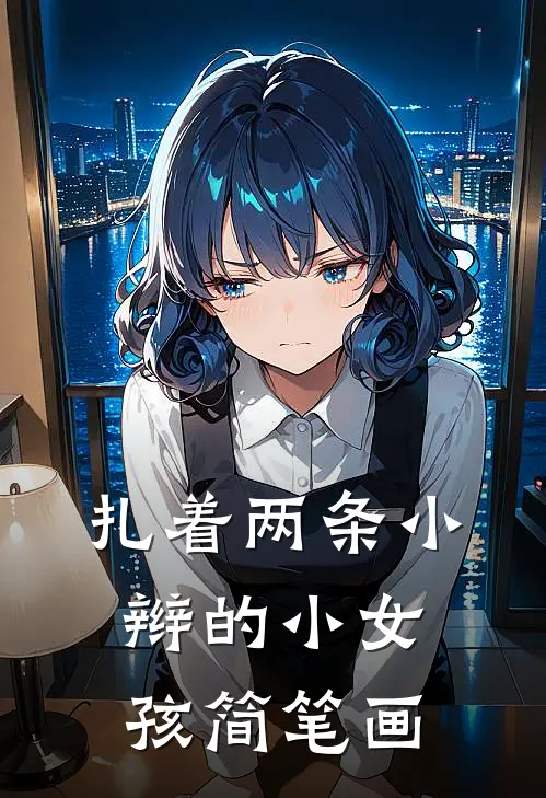 扎着两条小辫的小女孩简笔画