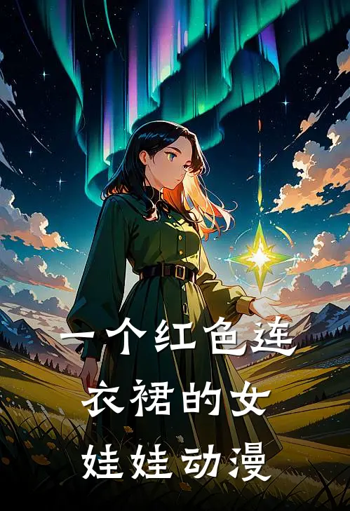 一个红色连衣裙的女娃娃动漫